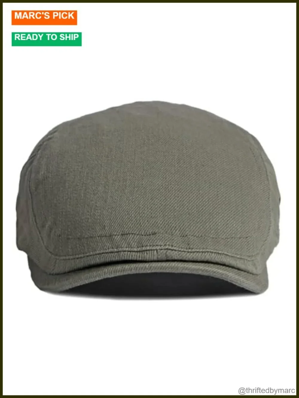 Cotton Newsboy Flat Cap for Men and Women, Adjustable Cabbie Beret Hat